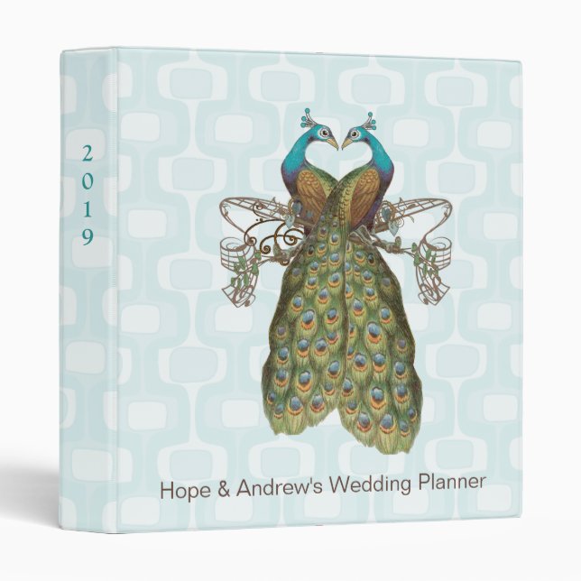Wedding Planner Binder Vintage Love Birds (Front/Spine)