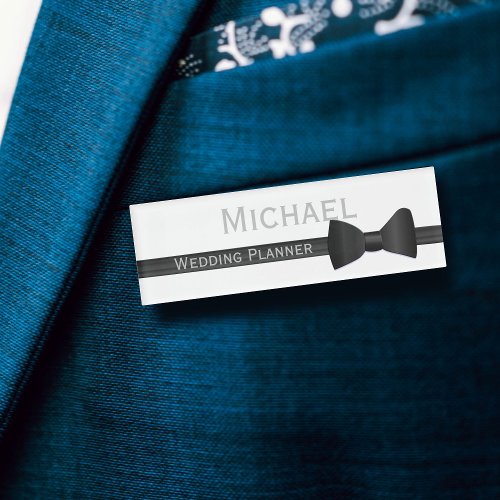 Wedding Planner Bow Tie Magnetic Name Tag
