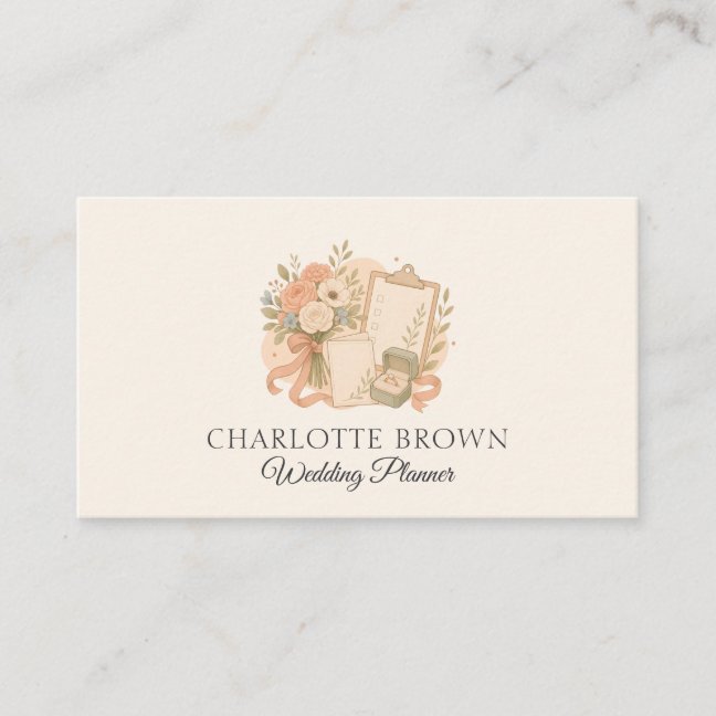 Wedding Planner Bridal Event Coordination Ceremony Business Card