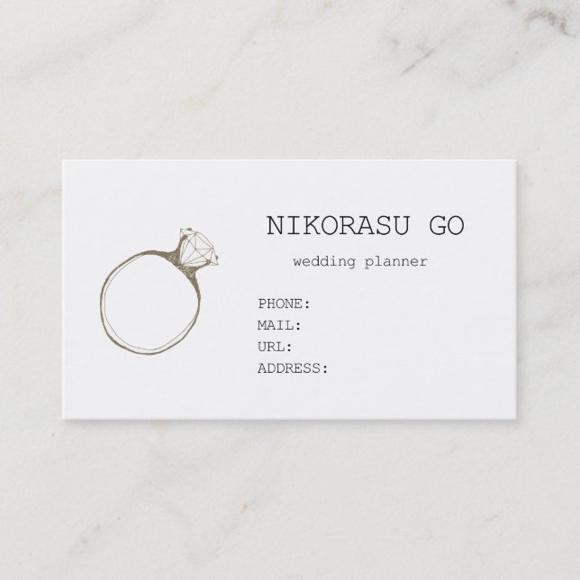 WEDDING PLANNER BUSINESS CARD (Front)