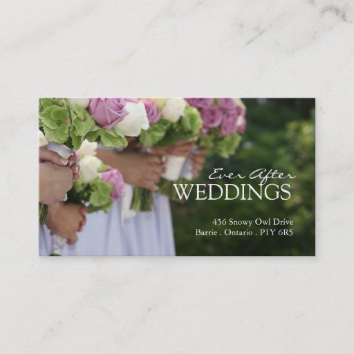 Customizable Wedding Planner Business Card