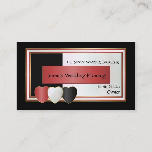 Customizable Wedding Planner Business Card