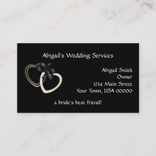 Customizable Wedding Planner Business Card