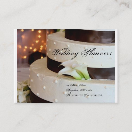 Customizable Wedding Planner Business Card Templates