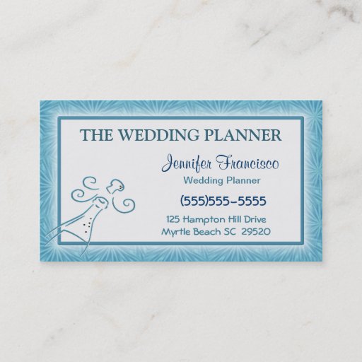 Customizable Wedding Planner Business Card