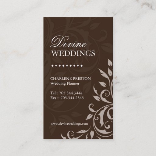 Customizable Wedding Planner Business Card