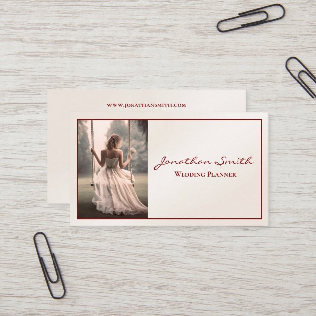 Wedding Planner Business Card (Front/Back In Situ)
