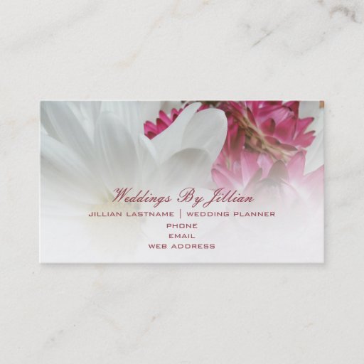 Customizable Wedding Planner Business Card