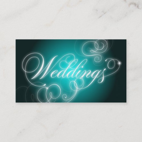 Wedding Planner Business Card Elegant Flourish
