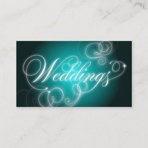 Customizable Wedding Planner Business Card Elegant Flourish