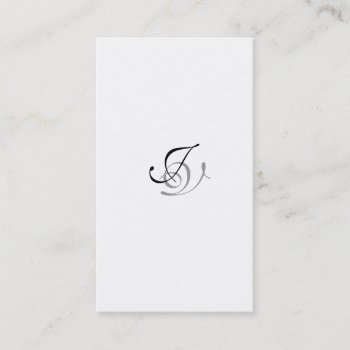 Wedding Planner Business Card Monogram Black White by OLPamPam at Zazzle