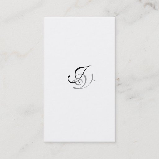 Customizable Wedding Planner Business Card Monogram Black White