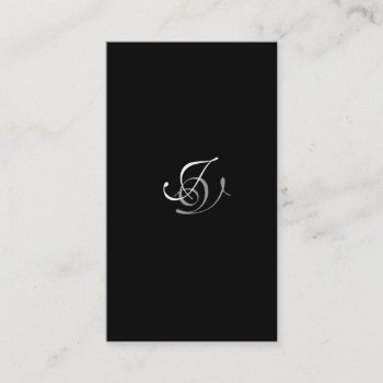 Wedding Planner Business Card Monogram Black White by OLPamPam at Zazzle