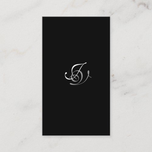 Wedding Planner Business Card Monogram Black White