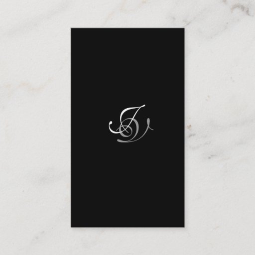 Customizable Wedding Planner Business Card Monogram Black White