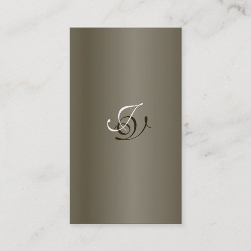 Customizable Wedding Planner Business Card Monogram Pewter