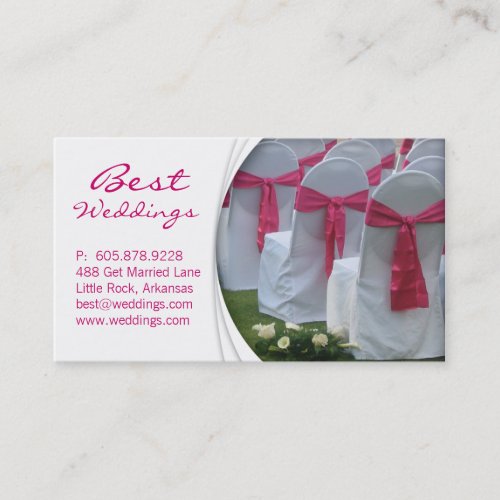 Wedding Planner Business Card Pink