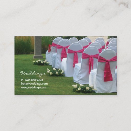 Customizable Wedding Planner Business Card Pink 2