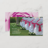 Wedding Planner Business Card Pink Heart Logo (Front/Back)