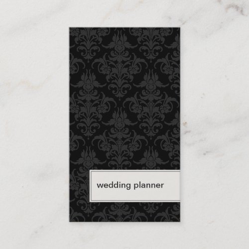 Wedding Planner Business Card Professional Damask