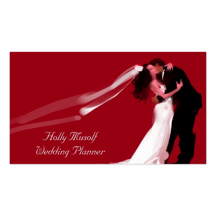 wedding planner,business card,red,chic,fun