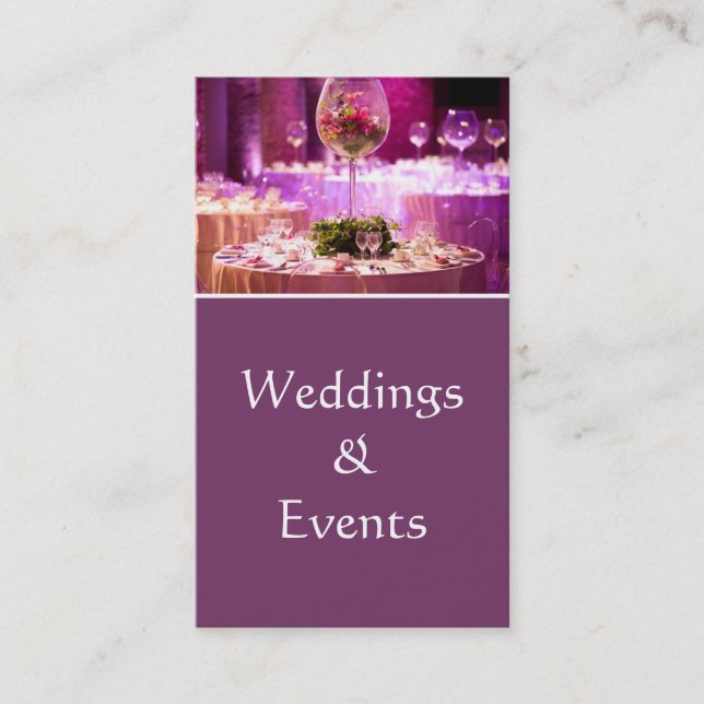 Wedding Planner, Catering, Food, Restaurant, Business Card (Front)