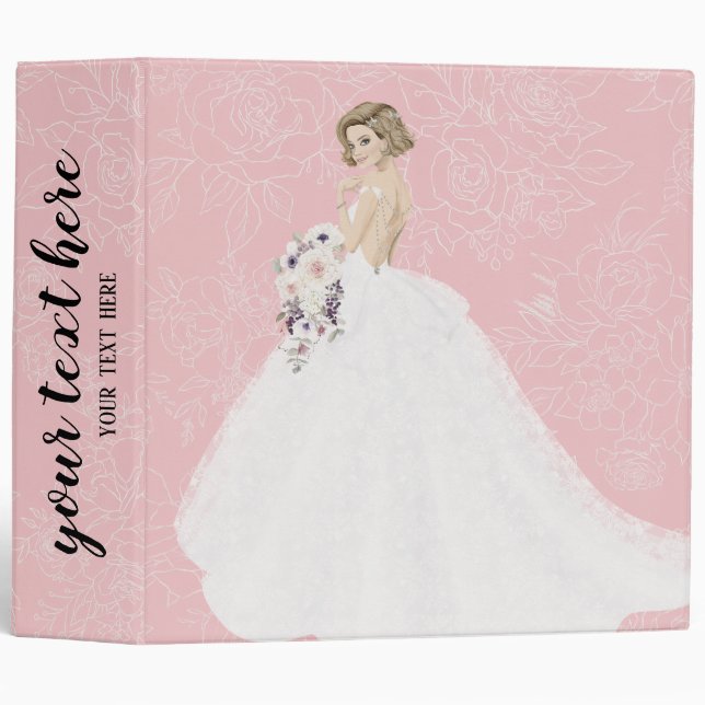 Wedding Planner choose background color 3 Ring Binder (Front/Spine)