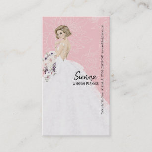Wedding Planner choose background color Business Card