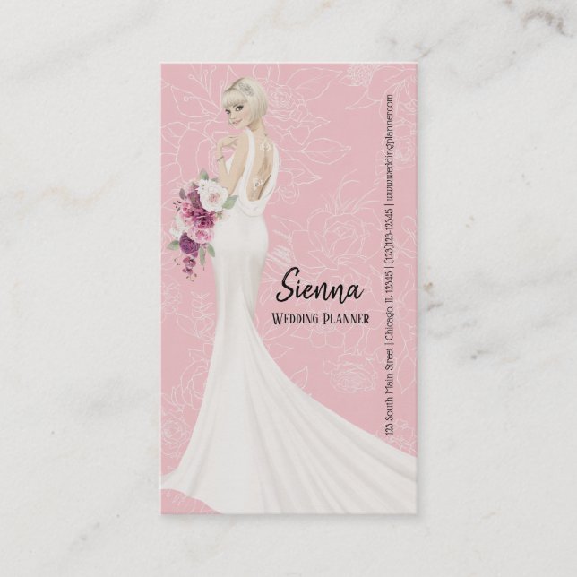 Wedding Planner choose background color Business Card (Front)