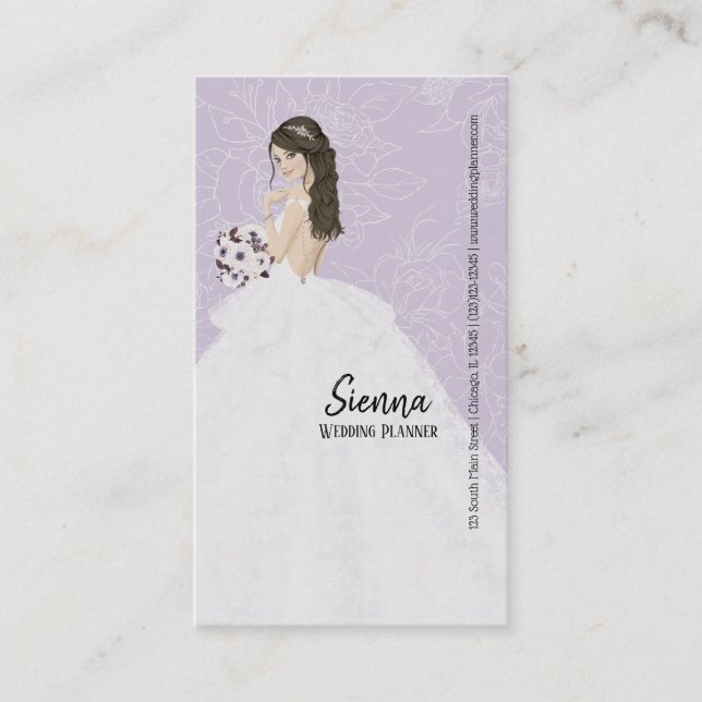 Wedding Planner choose background color Business Card (Front)