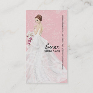 Wedding Planner choose background color Business Card