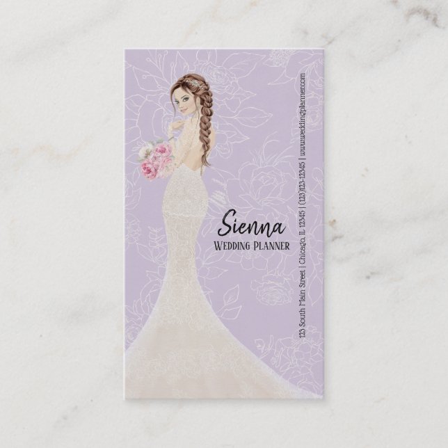Wedding Planner choose background color Business Card (Front)