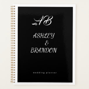 Wedding Planner Cover Black Personalized Noteboo