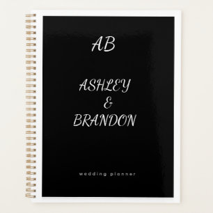 Wedding Planner Cover Black Personalized Noteboo