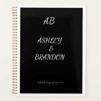 Wedding Planner Cover Black  Personalized Noteboo