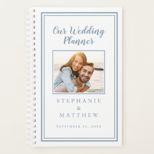 Wedding Planner Custom Photo Dusty Blue & White