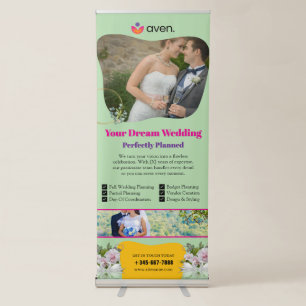 Wedding Planner Custom Vertical Retractable Banner