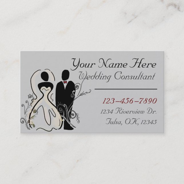 Wedding Planner customizable business card (Front)