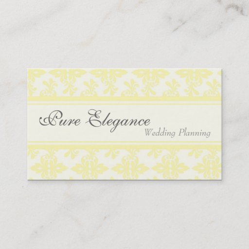 Customizable Wedding Planner Damask Filigree Business Card