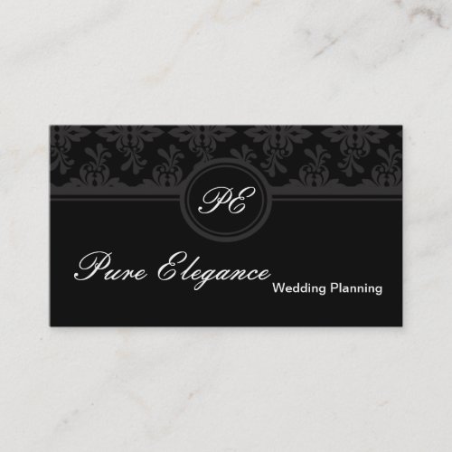 Wedding Planner Damask Filigree Business Card
