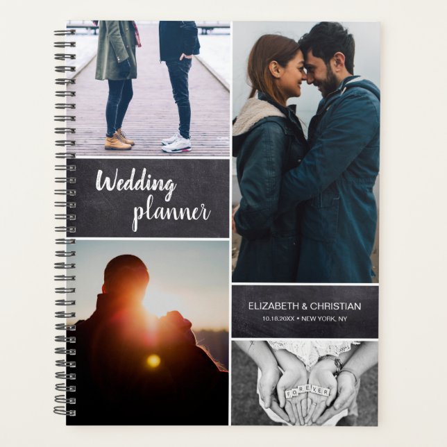 Wedding planner engagement photo collage (Front)
