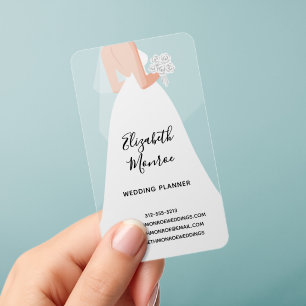 Wedding Planner Event Coordinator Clear Business Cards