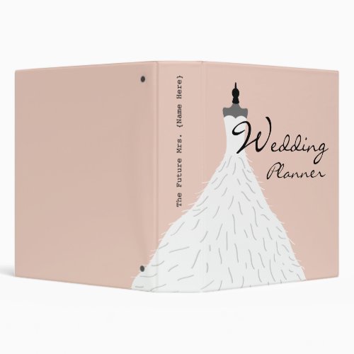 Wedding Planner _ Feathered Strapless Dress Binder