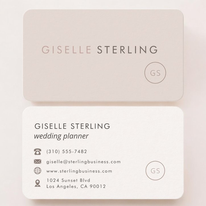 Wedding Planner Feminine Professional Business Card