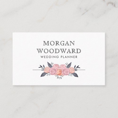 Wedding Planner Floral Business Card