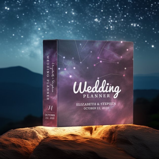 Wedding Planner Galaxy Stars Nebula Constellations 3 Ring Binder (Creator Uploaded)
