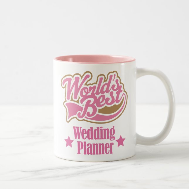 Wedding Planner Gift (Worlds Best) Two-Tone Coffee Mug (Right)