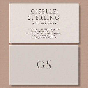 Wedding Planner Luxury Neutral Modern Elegant Business Card