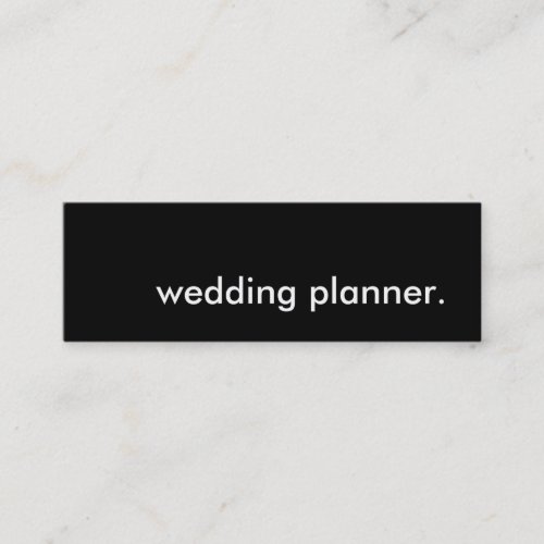wedding planner mini business card