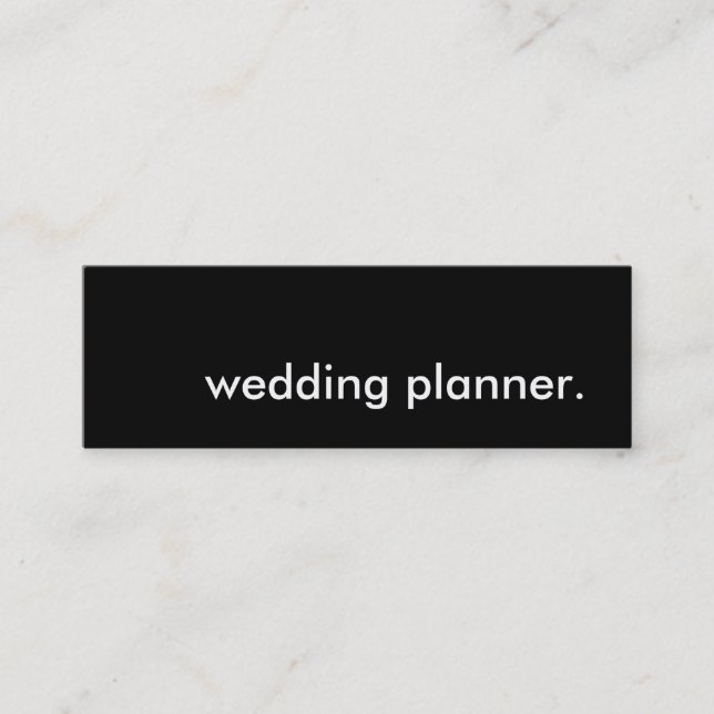 wedding planner. mini business card (Front)